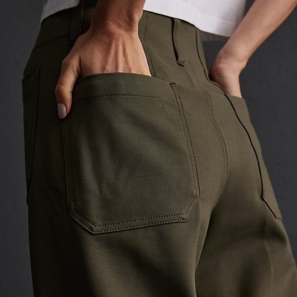 Anthropologie The Colette Cropped Wide-Leg Ponte Pants size 27 new with tag - Picture 8 of 11